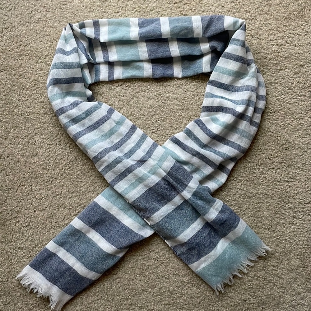 Blue Striped Scarf